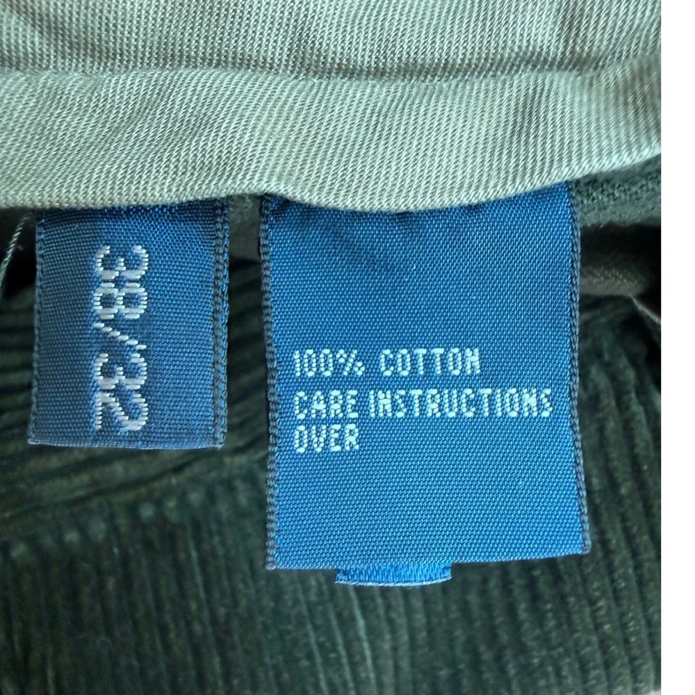 Polo Ralph Lauren Preston Pant Mens 38x32 Olive Green Cotton Corduroy Trousers